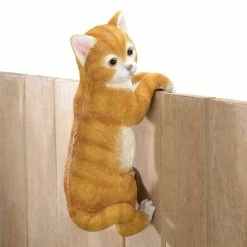 Best deal 🧨 11" Climbing Cat Amber Décor by Zingz & Thingz 🤩 -Zingz and Thingz Shop D298836S 3