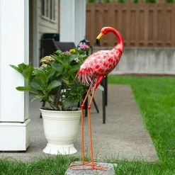 Best reviews of ✨ 33" Bright Standing Flamingo Looking Back by Zingz & Thingz 👏 -Zingz and Thingz Shop D298859S 4