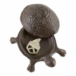 New 🥰 Secure Cast Iron Turtle Secret Key Holder by Zingz & Thingz 🤩