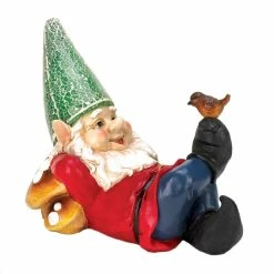 Promo ✔️ 11" Lazy Gnome Solar Statue by Zingz & Thingz ⌛