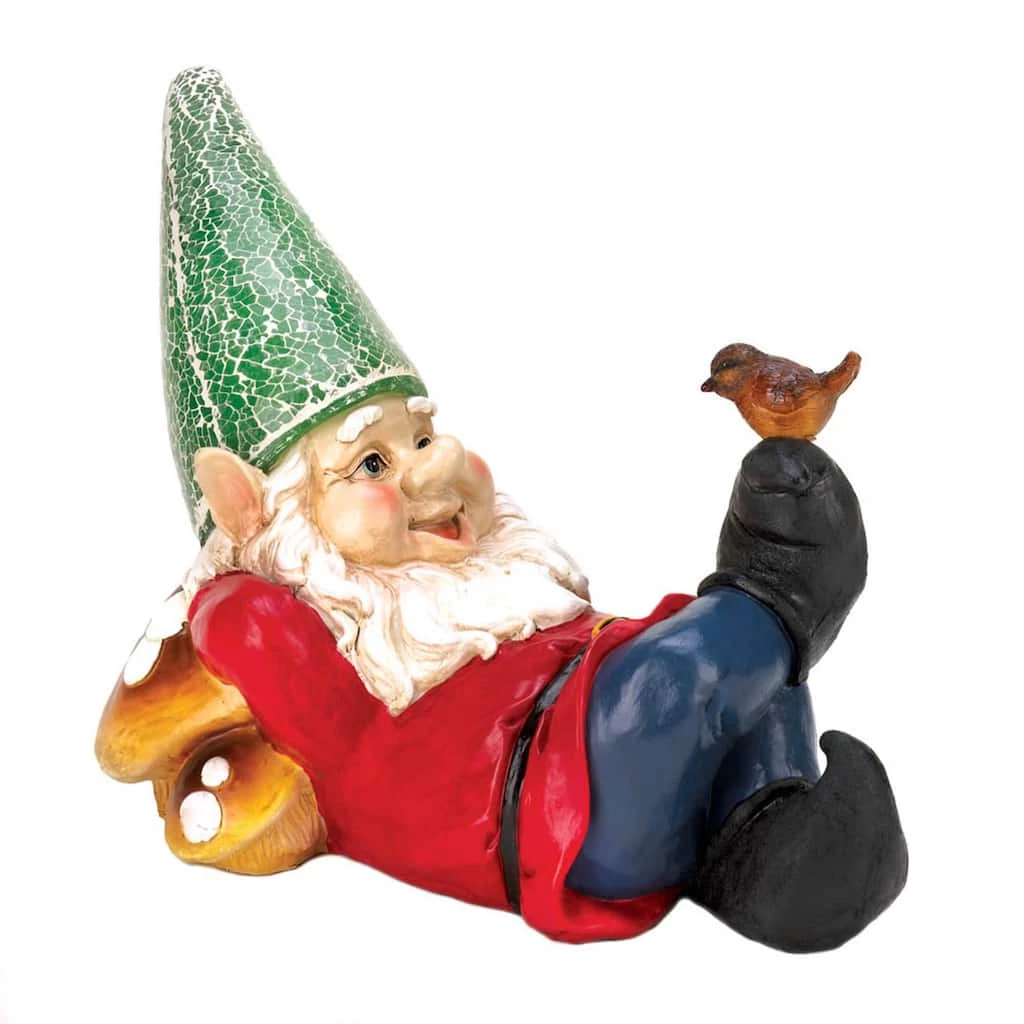 Promo ✔️ 11" Lazy Gnome Solar Statue by Zingz & Thingz ⌛ 3 Promo ✔️ 11" Lazy Gnome Solar Statue by Zingz & Thingz ⌛