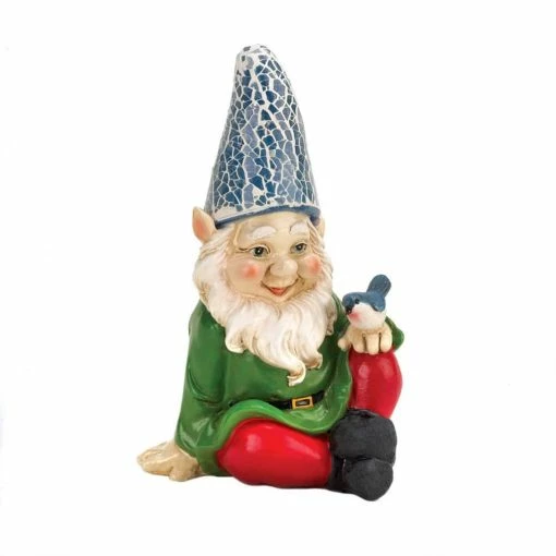 Discount 😉 7" Cheery Gnome Solar Statue by Zingz & Thingz ⌛ -Zingz and Thingz Shop D298924S 1