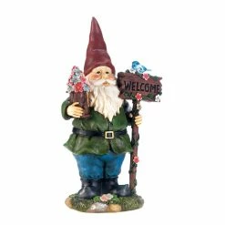 Discount 🎉 15" Solar Bluebird Gnome Welcome Statue by Zingz & Thingz ⌛