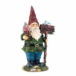 Discount 🎉 15" Solar Bluebird Gnome Welcome Statue by Zingz & Thingz ⌛ -Zingz and Thingz Shop D298951S 4