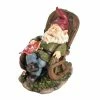 Outlet 🎁 9" Solar Red Bird & Gnome Rocking Chair Statue by Zingz & Thingz 🔥 -Zingz and Thingz Shop D298955S 1