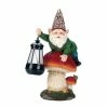 Budget 👍 13" Gnome on Mushroom Solar Statue by Zingz & Thingz 👍 -Zingz and Thingz Shop D298959S 1