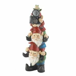 Wholesale 👏 15.5" Stacked Gnomes Solar Figurine by Zingz & Thingz 👍