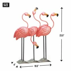 Outlet 😀 23.5" Flock of Flamingos Decoration by Zingz & Thingz 🔔 -Zingz and Thingz Shop D298990S 7