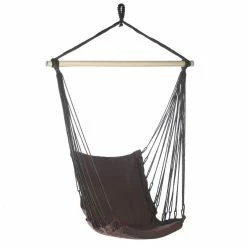 Budget 💯 Espresso Cotton Padded Swing Chair, 40" x 55" by Zingz & Thingz 😀