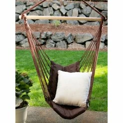 Budget 💯 Espresso Cotton Padded Swing Chair, 40" x 55" by Zingz & Thingz 😀 -Zingz and Thingz Shop D299020S 6