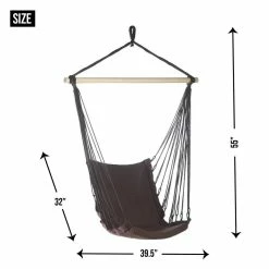 Budget 💯 Espresso Cotton Padded Swing Chair, 40" x 55" by Zingz & Thingz 😀 -Zingz and Thingz Shop D299020S 8