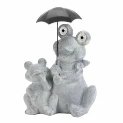 Best Pirce 🧨 16" Solar Frogs Under Umbrella Decoration by Zingz & Thingz 🌟
