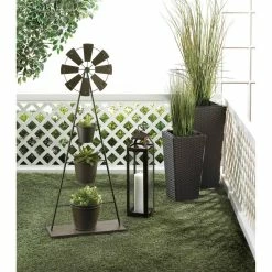Cheap 💯 41.5'' Windmill Plant Stand by Zingz & Thingz ❤️ -Zingz and Thingz Shop D299071S 3