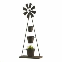 Cheap 💯 41.5'' Windmill Plant Stand by Zingz & Thingz ❤️ -Zingz and Thingz Shop D299071S 5