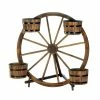 Budget 💯 31" Wagon Wheel Barrel Planter Display by Zingz & Thingz ⭐ -Zingz and Thingz Shop D299115S 1