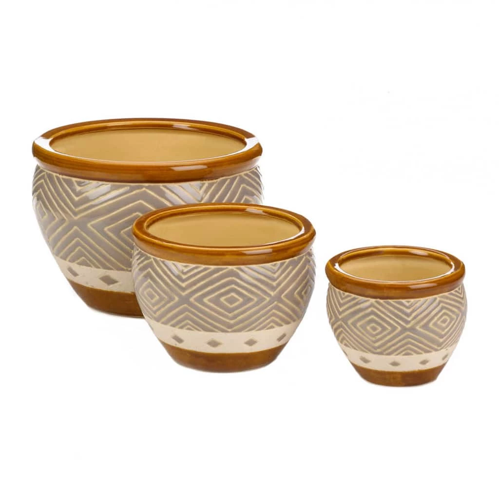 Top 10 π Earth-Tone Trim Planter Set by Zingz & Thingz π 3 Top 10 π Earth-Tone Trim Planter Set by Zingz & Thingz π