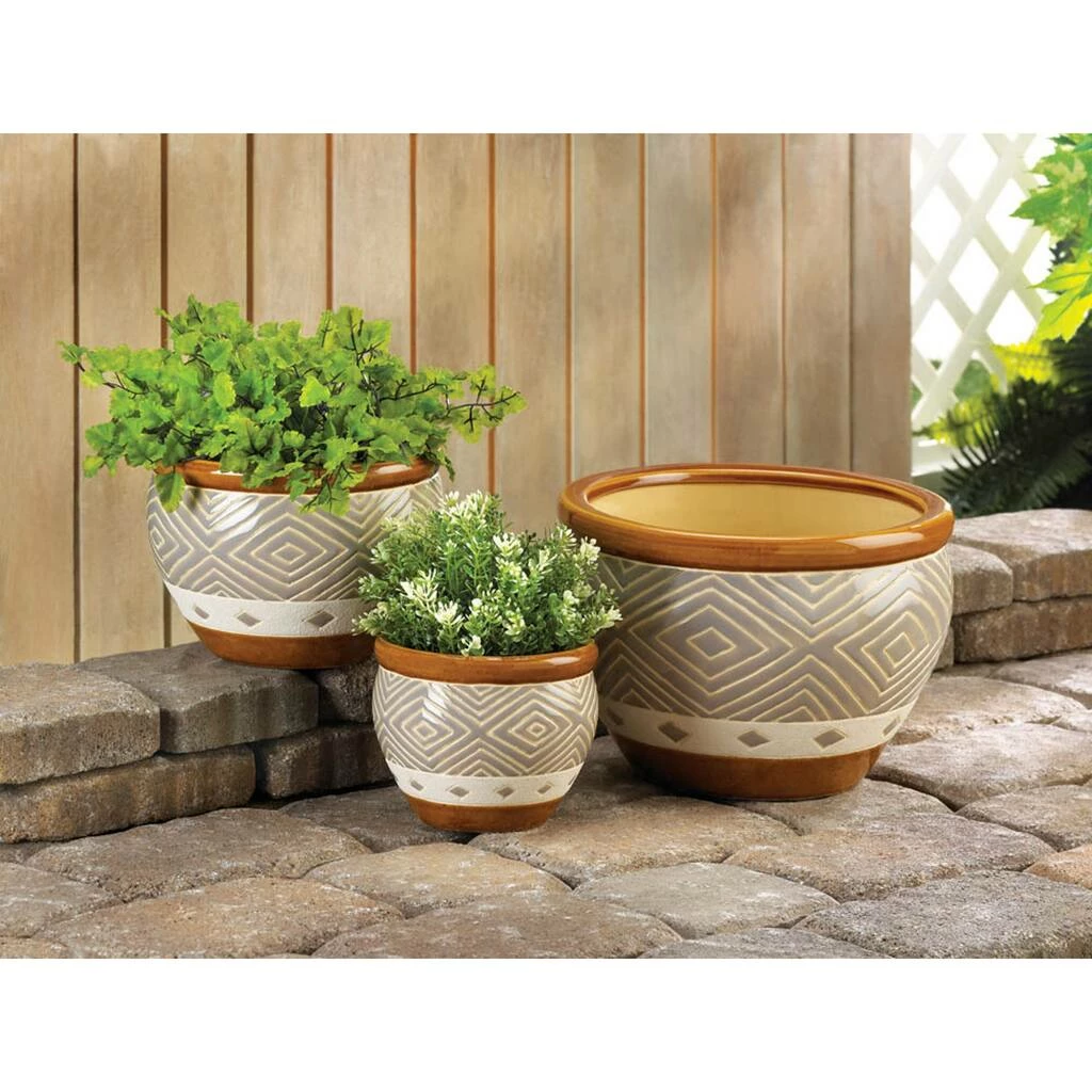Top 10 π Earth-Tone Trim Planter Set by Zingz & Thingz π 4 Top 10 π Earth-Tone Trim Planter Set by Zingz & Thingz π - Image 2