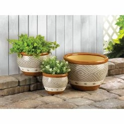 Top 10 π Earth-Tone Trim Planter Set by Zingz & Thingz π 7 Top 10 π Earth-Tone Trim Planter Set by Zingz & Thingz π -Zingz and Thingz Shop D299121S 3