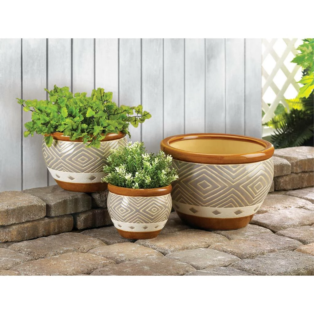 Top 10 π Earth-Tone Trim Planter Set by Zingz & Thingz π 5 Top 10 π Earth-Tone Trim Planter Set by Zingz & Thingz π - Image 3