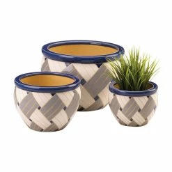 Best Pirce 🌟 Geo Print Planter Set by Zingz & Thingz 😀 -Zingz and Thingz Shop D299130S 3