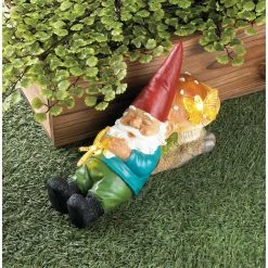 New 🧨 8" Solar-Powered Sleepy Gnome by Zingz & Thingz 🧨 -Zingz and Thingz Shop D299159S 3
