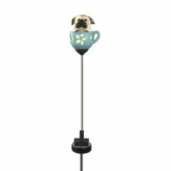 Hot Sale 🧨 31" Pup in Cup Solar Garden Stake by Zingz & Thingz 🛒 -Zingz and Thingz Shop D299171S 3