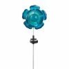 Brand new ⌛ 21.5" Blue Flower Solar Stake by Zingz & Thingz 🌟 -Zingz and Thingz Shop D299175S 1