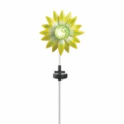 Outlet 🤩 21.5" Green and Yellow Flower Solar Stake by Zingz & Thingz 🔥 -Zingz and Thingz Shop D299180S 3