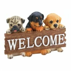 Deals 😀 Cute Puppies Welcome Sign by Zingz & Thingz 💯