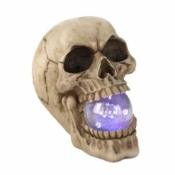 Wholesale 🛒 5" Realistic Human Skull with Light-Up Crystal Orb by Zingz & Thingz 👏 -Zingz and Thingz Shop D670405S 3