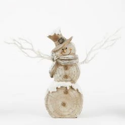 Best deal 😍 18" Snowman Statue With Twig Lights by Zingz & Thingz 🤩