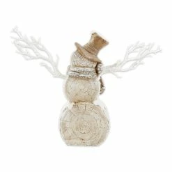 Best deal 😍 18" Snowman Statue With Twig Lights by Zingz & Thingz 🤩 -Zingz and Thingz Shop D670421S 3