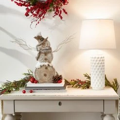 Best deal 😍 18" Snowman Statue With Twig Lights by Zingz & Thingz 🤩 -Zingz and Thingz Shop D670421S 5