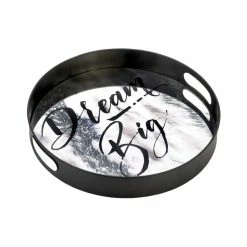 Best Sale 👏 15" Nikki Chu Positano Dream Big Large Mirror Tray by Zingz & Thingz 😉